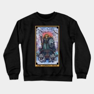 The Goddess Freya The Chariot Tarot Card Crewneck Sweatshirt